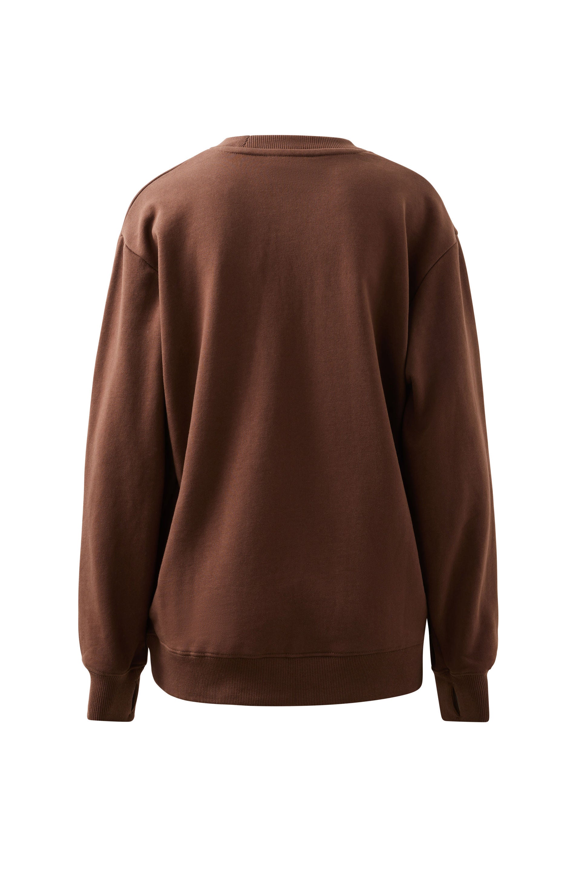 Isla Oversized Slouchy Crew - Chocolate - Presence Hamilton