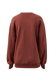 Isla Oversized Slouchy Crew - Burnt Toffee - Presence Hamilton