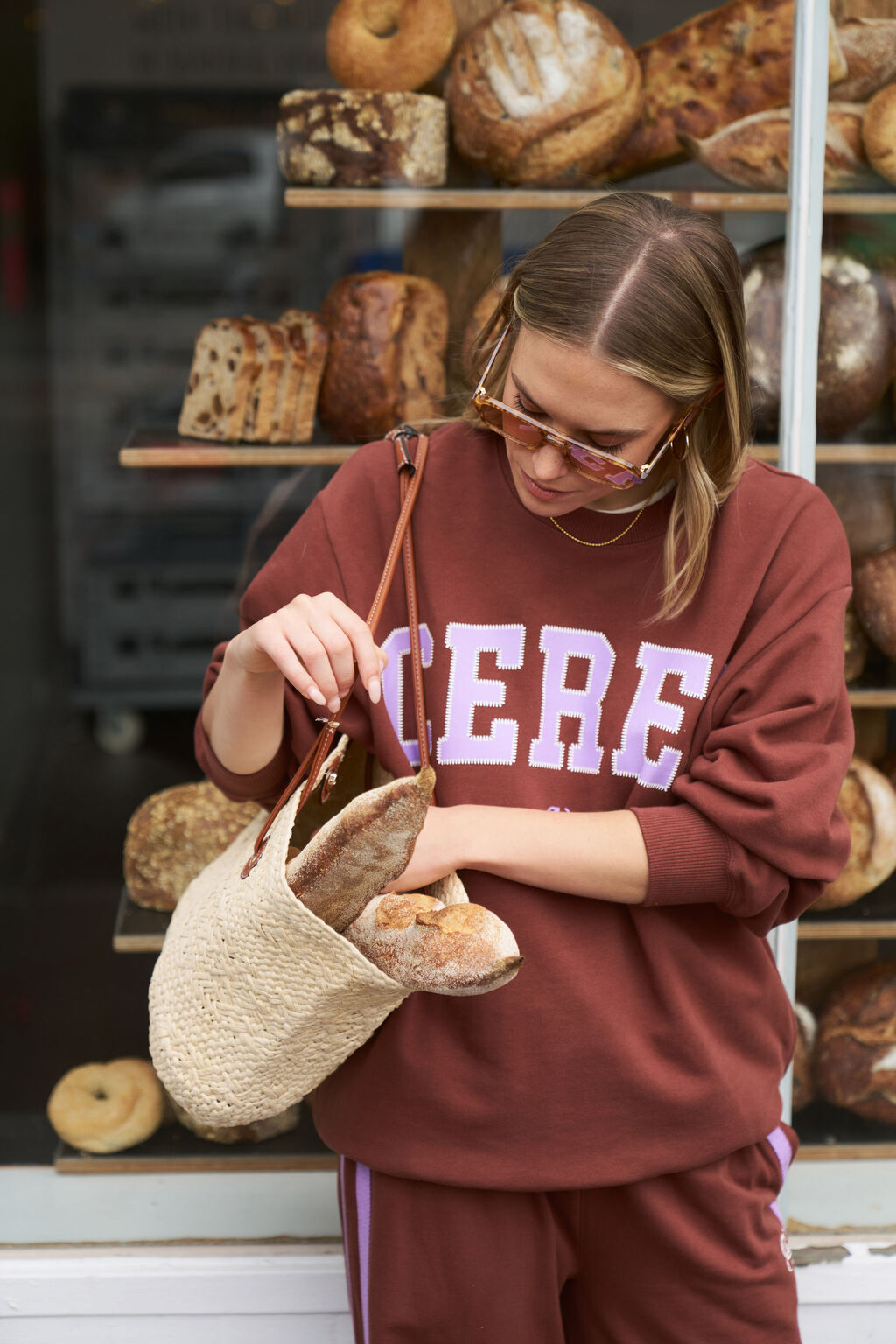Isla Oversized Slouchy Crew - Burnt Toffee - Presence Hamilton