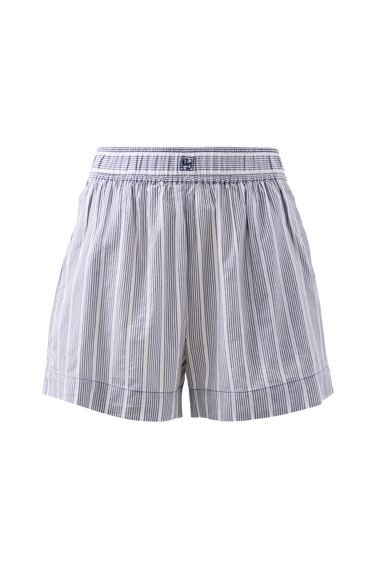 Mila Short - College Blue Ladder Stripe
