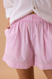 Mila Short- Hibiscus Pink Stripe