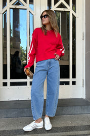 Maggie Tapered Barrel Jean