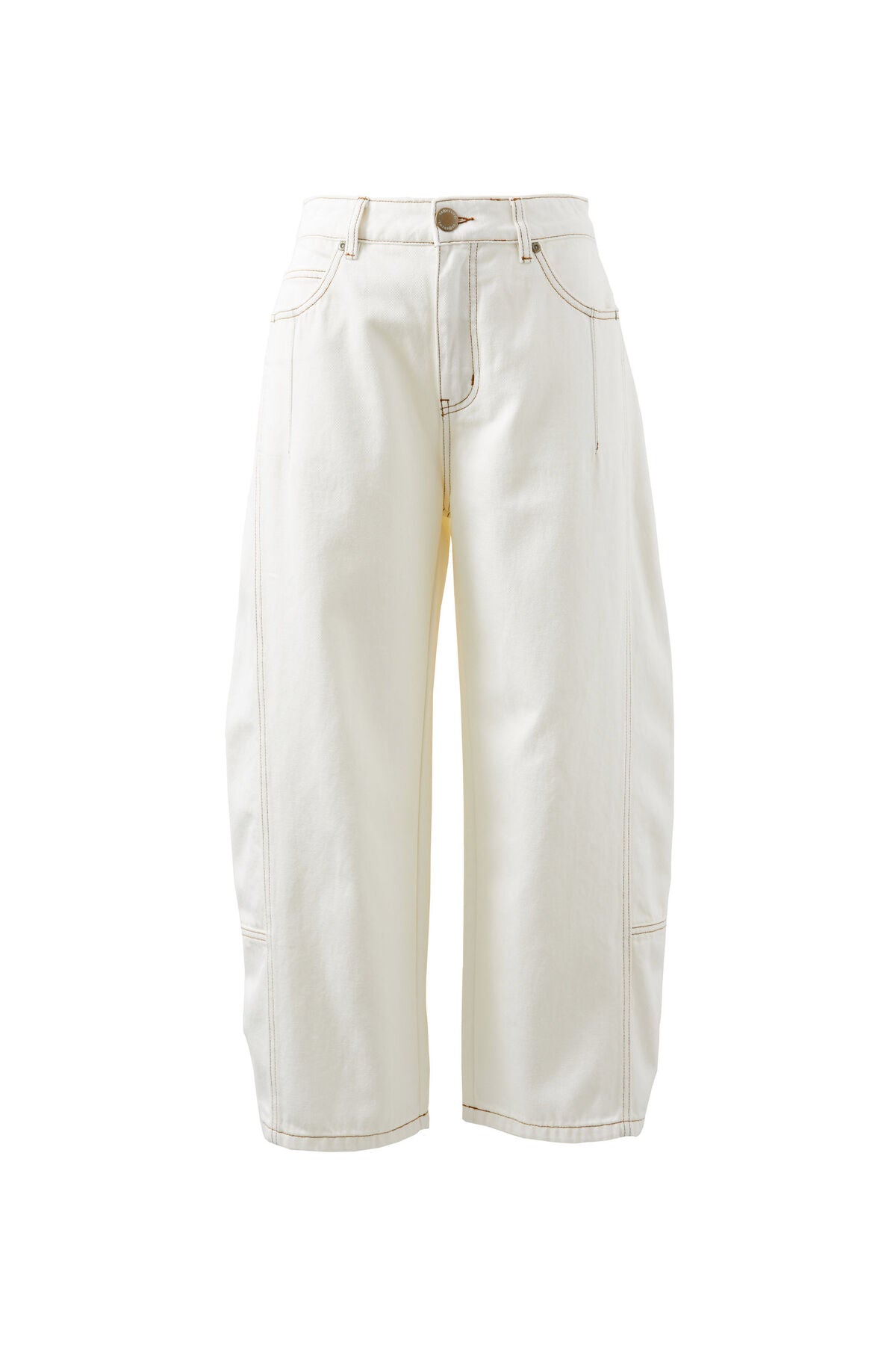 Darted Barrel Jean - Fresh Ecru