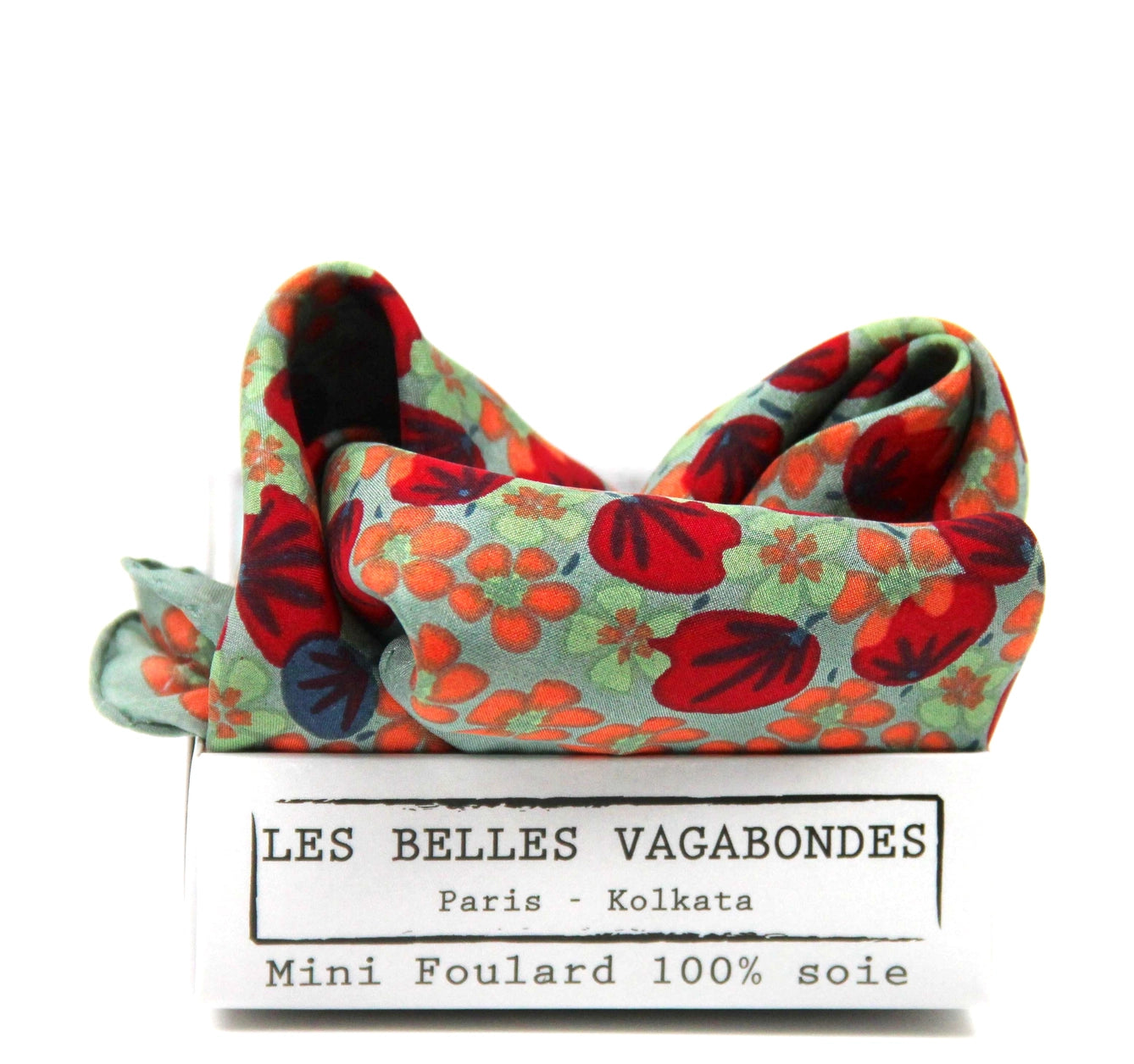 Mini Capucine Beige Silk Scarf - Presence Hamilton