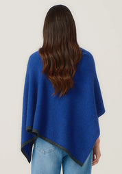 Two Tone Poncho - Dusty Blue/Slate - Presence Hamilton