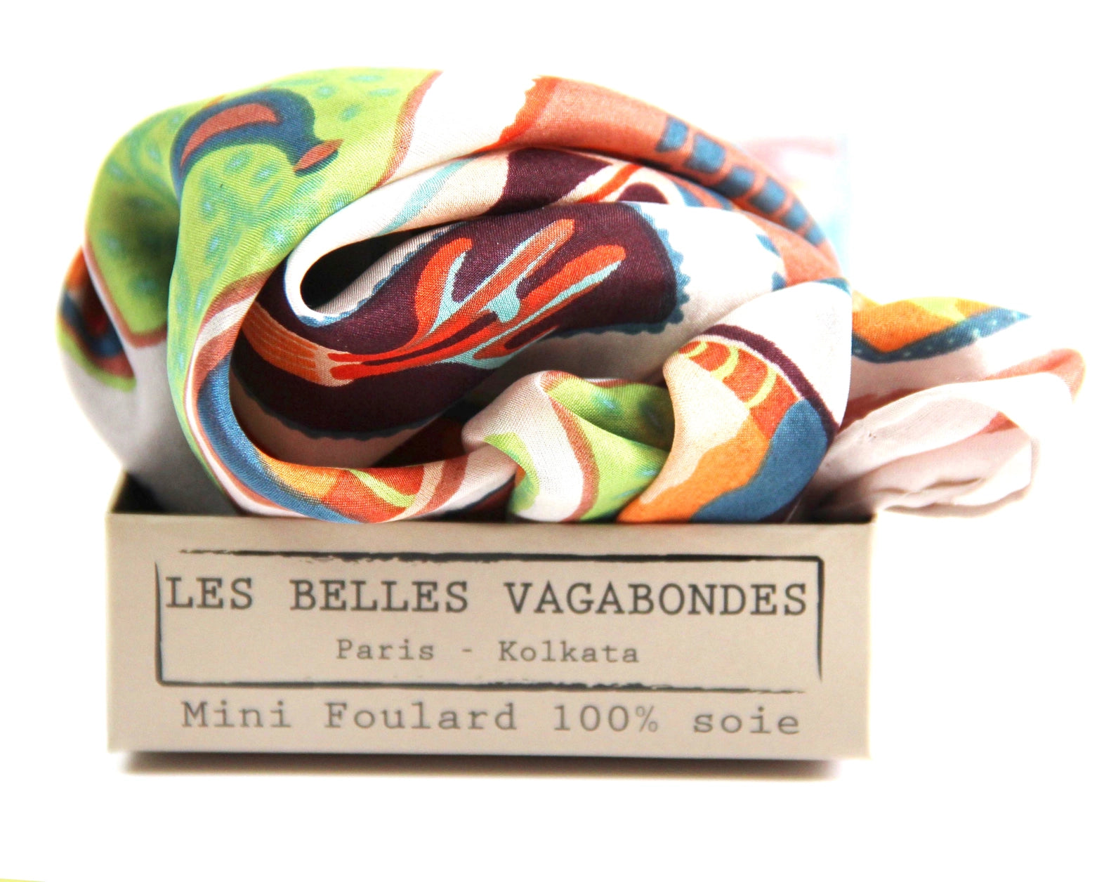 Mini Postcard Orange Silk Scarf - Presence Hamilton