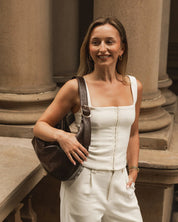 Cleo Shoulder Bag- Chocolate - Presence Hamilton