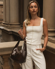 Cleo Shoulder Bag- Chocolate - Presence Hamilton