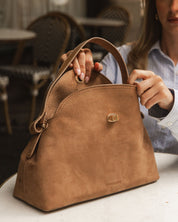 Nicole Suedette Handbag- Honey - Presence Hamilton