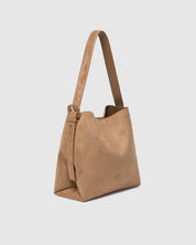 Peyton Suedette Shoulder Bag- Honey - Presence Hamilton