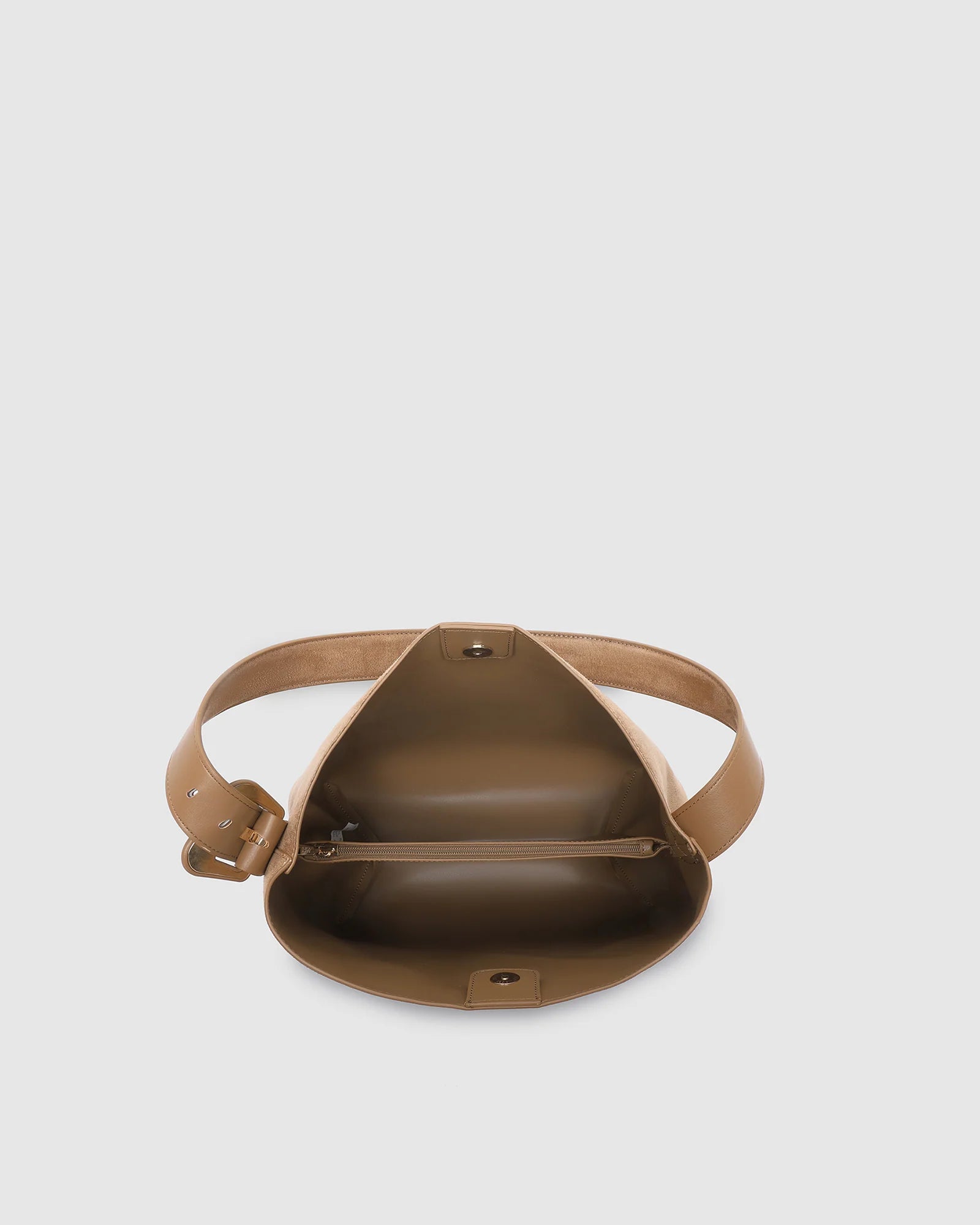 Peyton Suedette Shoulder Bag- Honey - Presence Hamilton