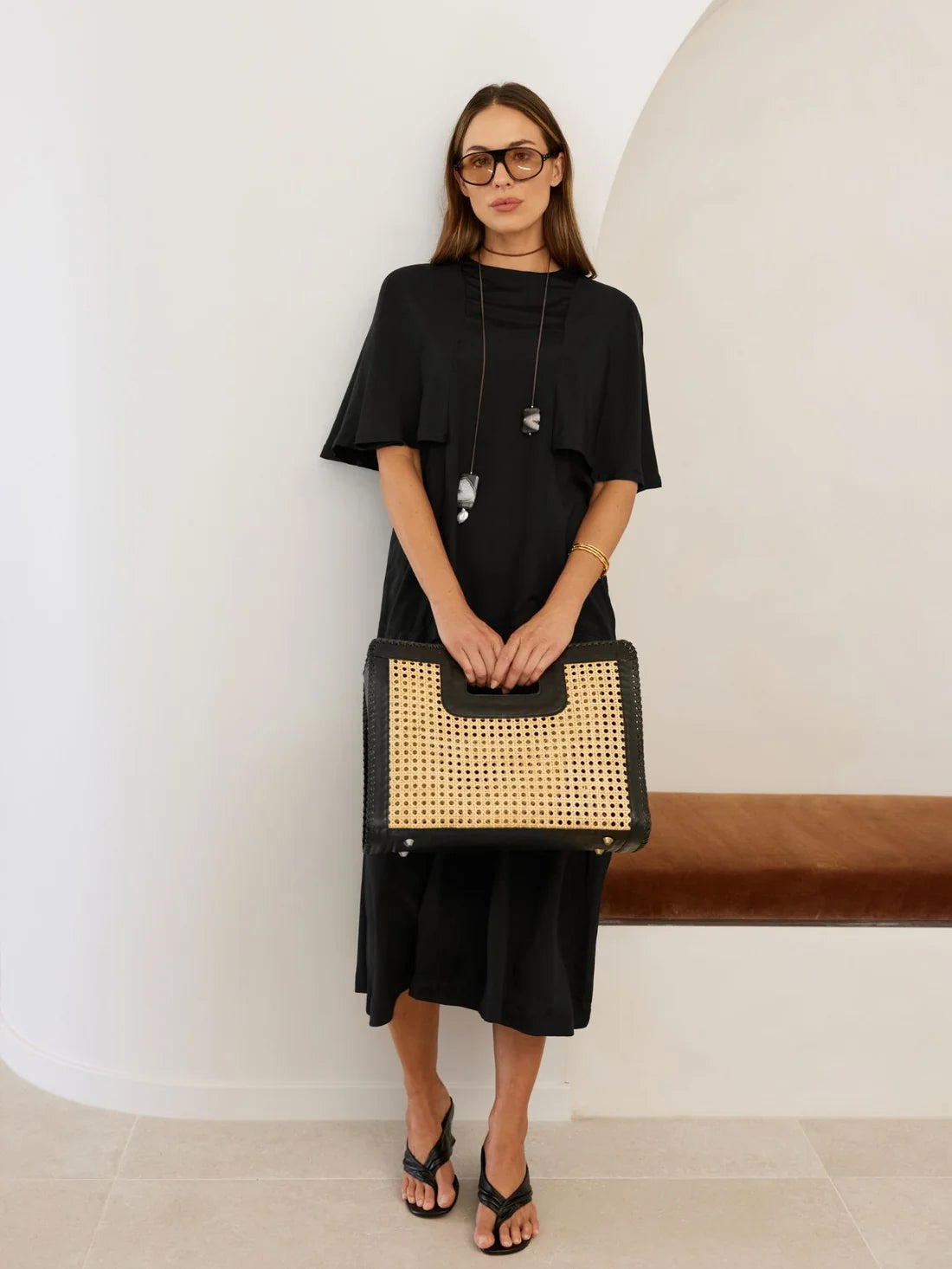 Stitch Edge Tote - Sable - Large