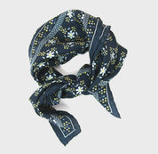 Mini Natasha Marine Silk Scarf