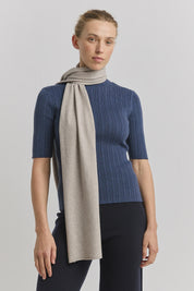 Extra Fine Merino Scarf-Light Oat - Presence Hamilton