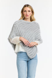 365 Days Fur Poncho - Silver - Presence Hamilton