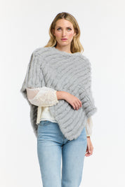 365 Days Fur Poncho - Silver - Presence Hamilton