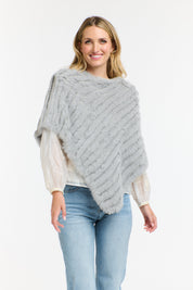 365 Days Fur Poncho - Silver - Presence Hamilton