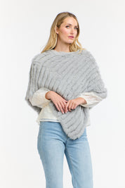 365 Days Fur Poncho - Silver - Presence Hamilton