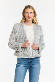 365 Days Fur Cropped Jacket - Silver - Presence Hamilton