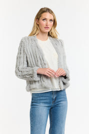 365 Days Fur Cropped Jacket - Silver - Presence Hamilton