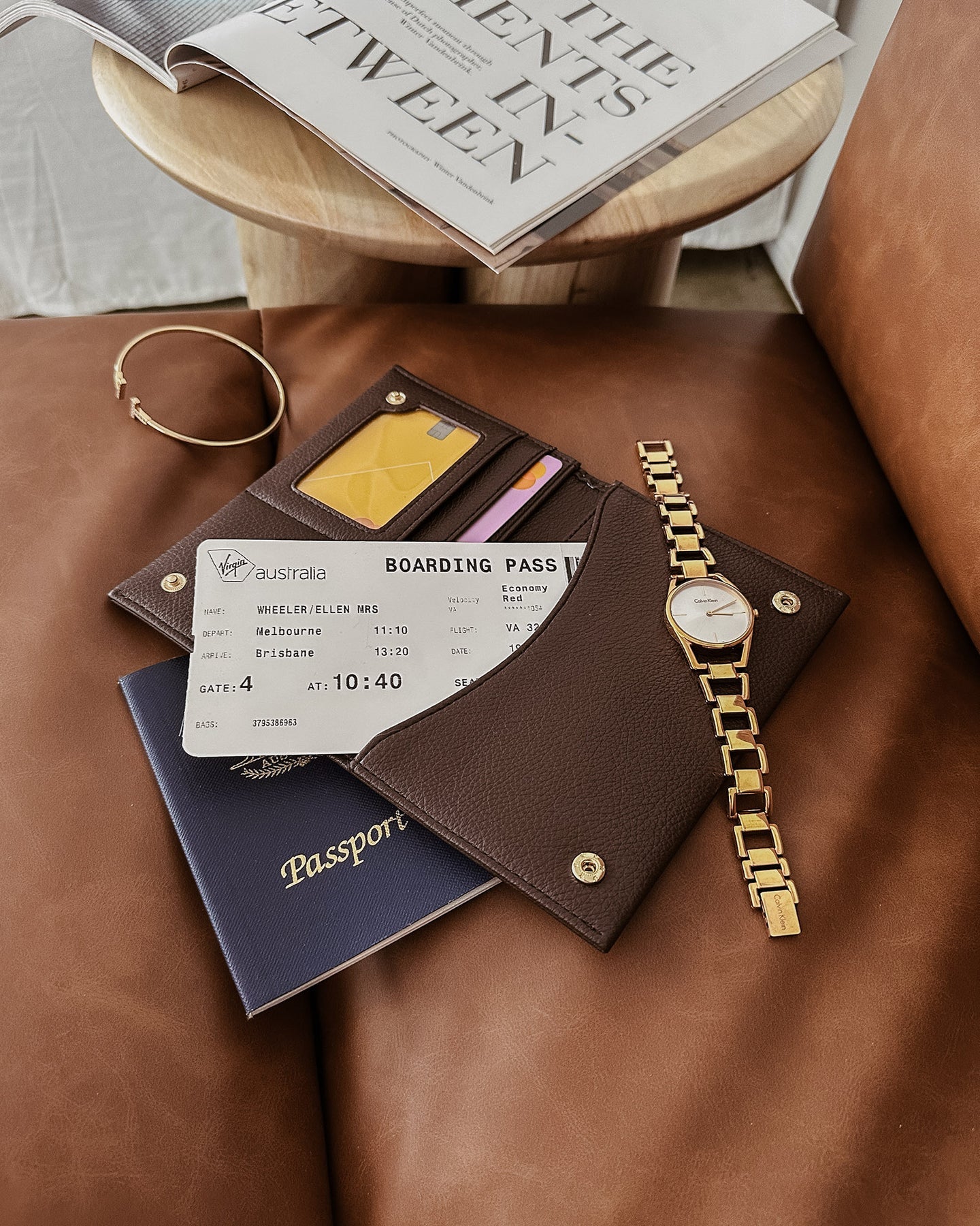 Venice Passport Holder- Chocolate