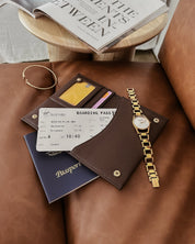 Venice Passport Holder- Chocolate