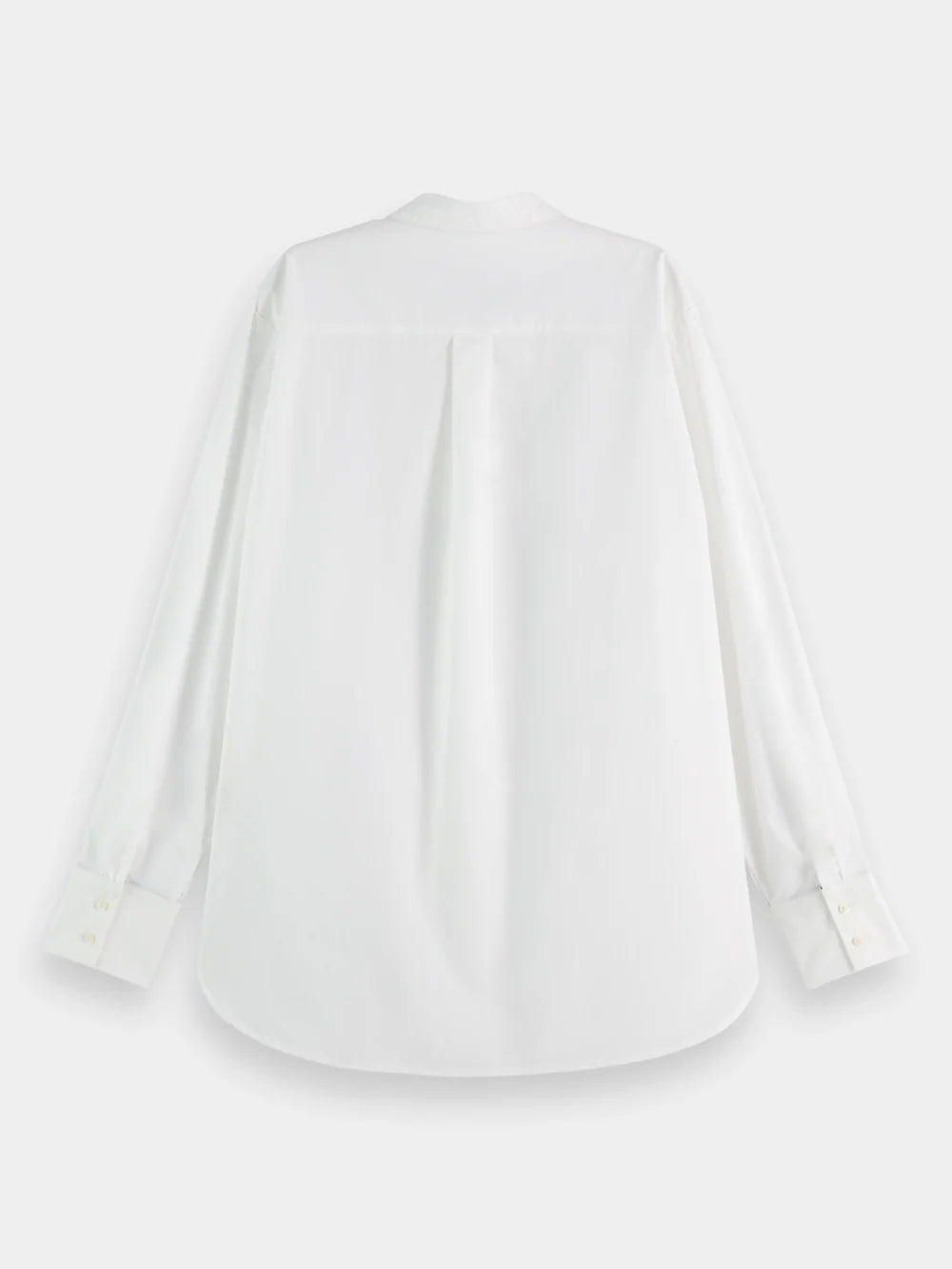 Collarless Relaxed-Fit Shirt