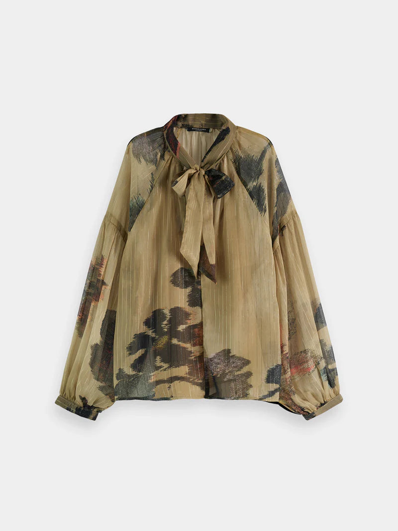 Tapestry Floral Tie Top