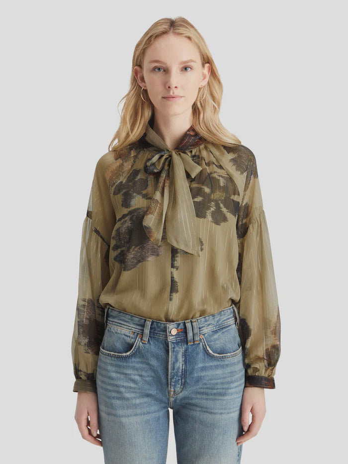 Tapestry Floral Tie Top