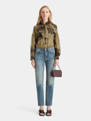 Tapestry Floral Tie Top