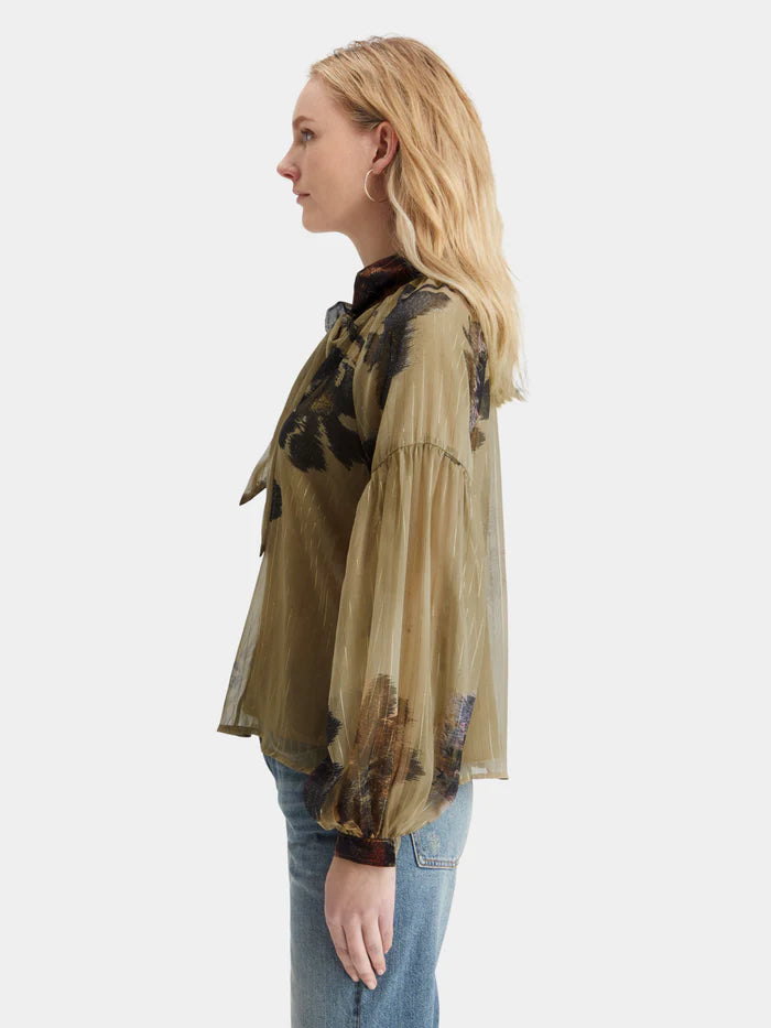 Tapestry Floral Tie Top