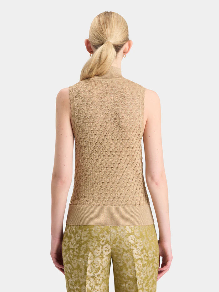 Metallic Pointelle Knit Tank