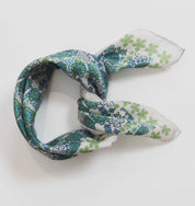 Mini Caribbean Blue Silk Scarf
