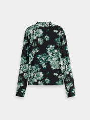 Printed Mock Neck