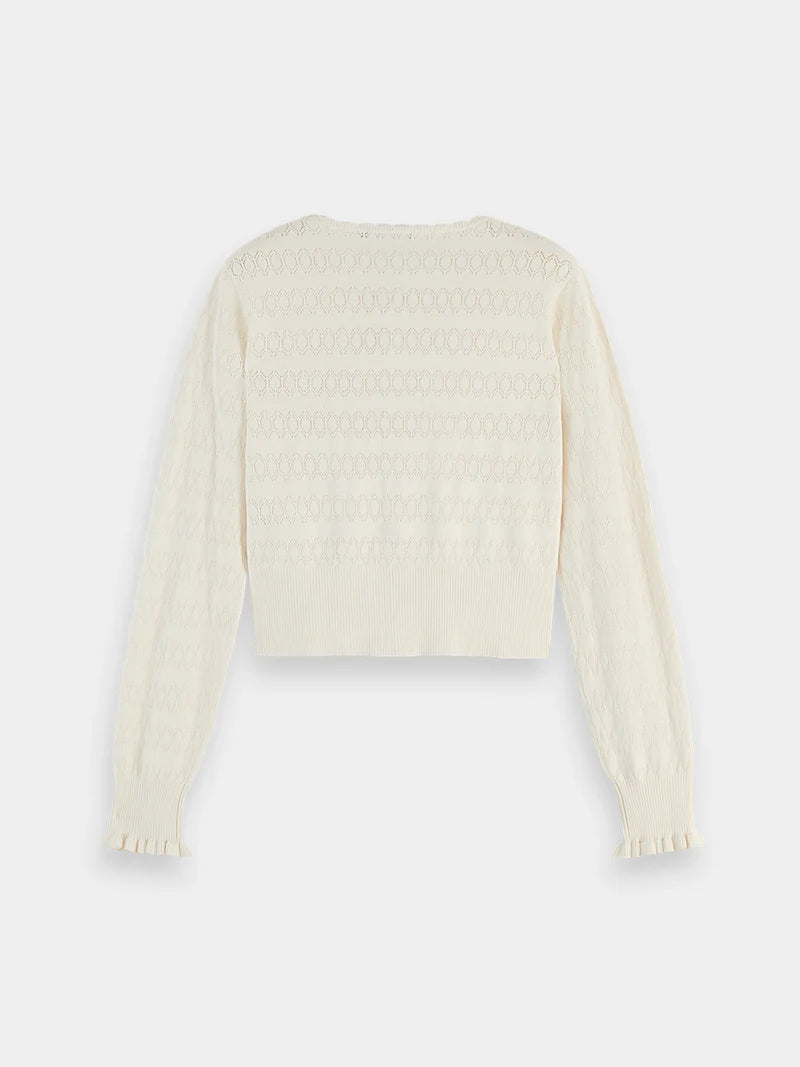 Pointelle Stitch Cardigan