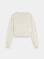 Pointelle Stitch Cardigan