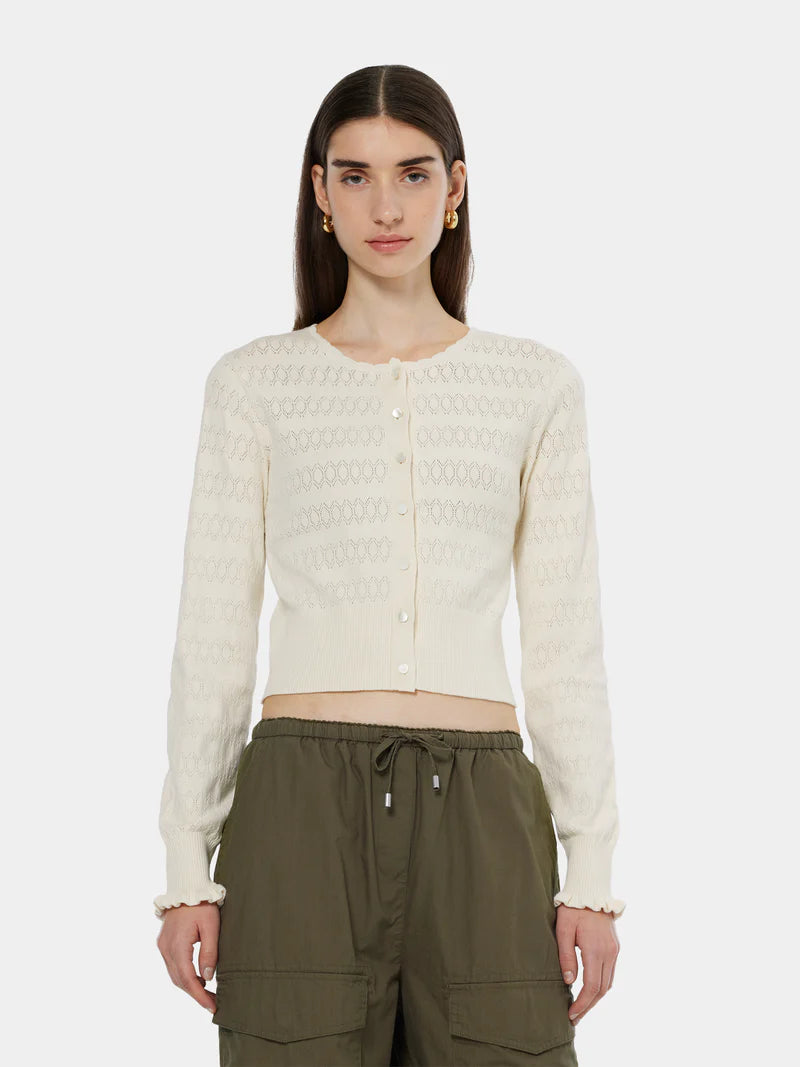 Pointelle Stitch Cardigan