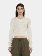 Pointelle Stitch Cardigan