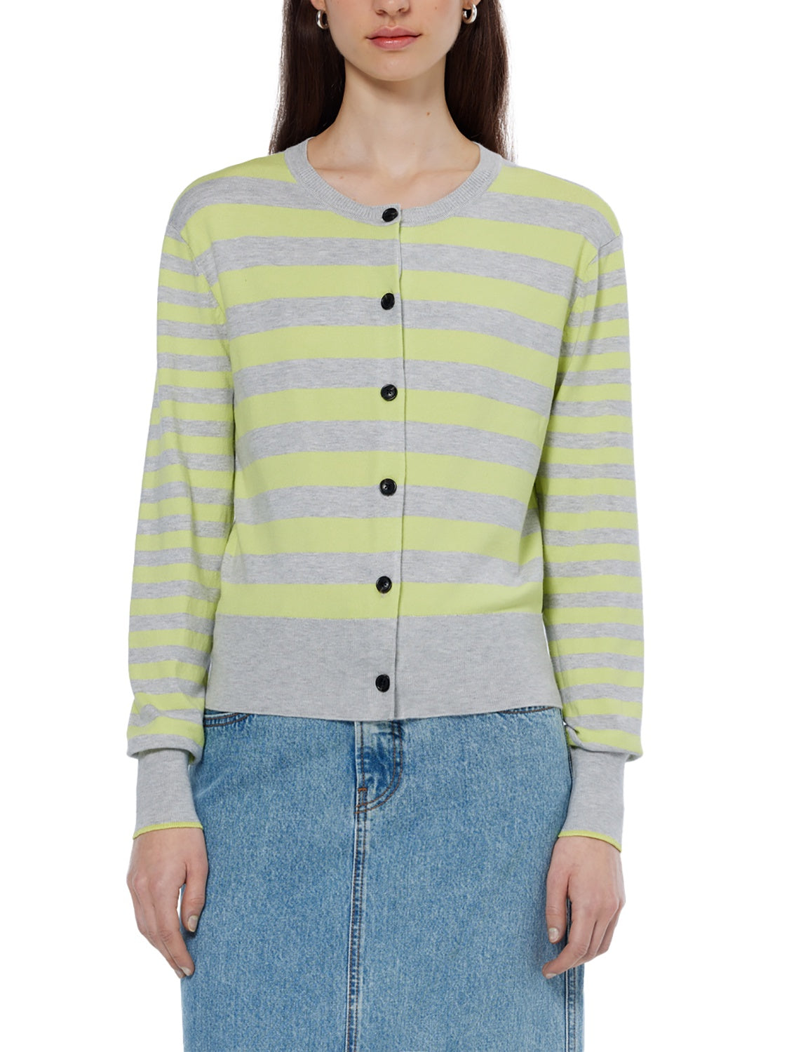 Crew Neck Relaxed Cardigan