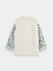Oversized placed print shirt