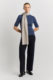Extra Fine Merino Scarf-Light Oat - Presence Hamilton