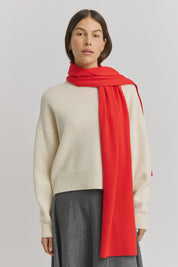 Extra Fine Merino Scarf-Poppy - Presence Hamilton