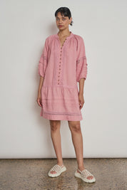 Jostle Dress- Pink Clay