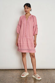 Jostle Dress- Pink Clay