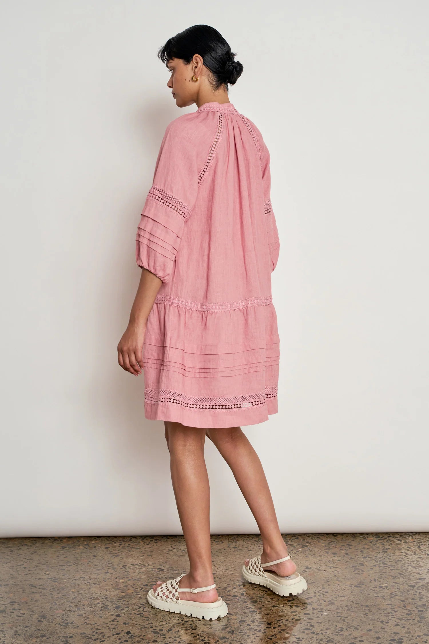 Jostle Dress- Pink Clay