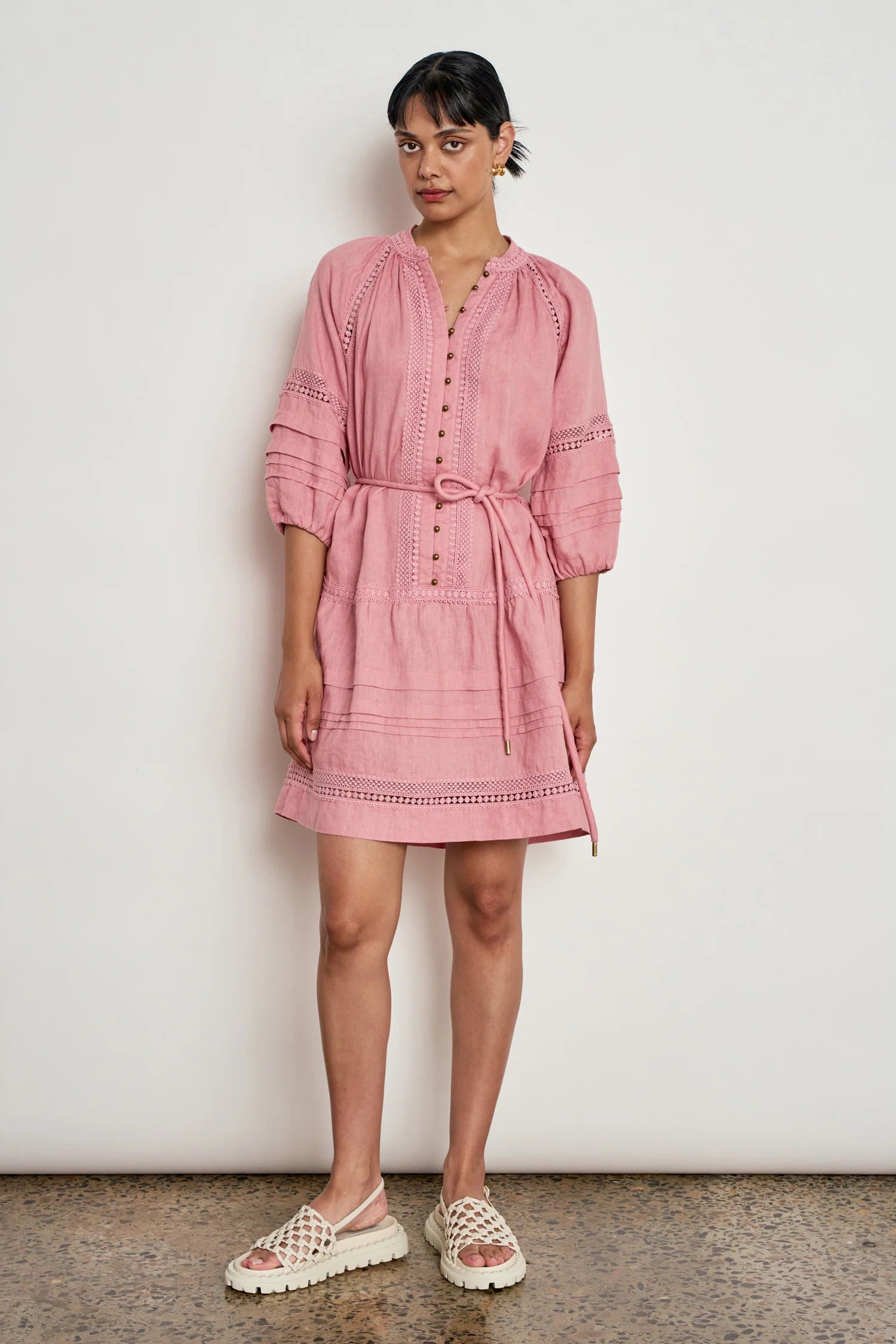 Jostle Dress- Pink Clay