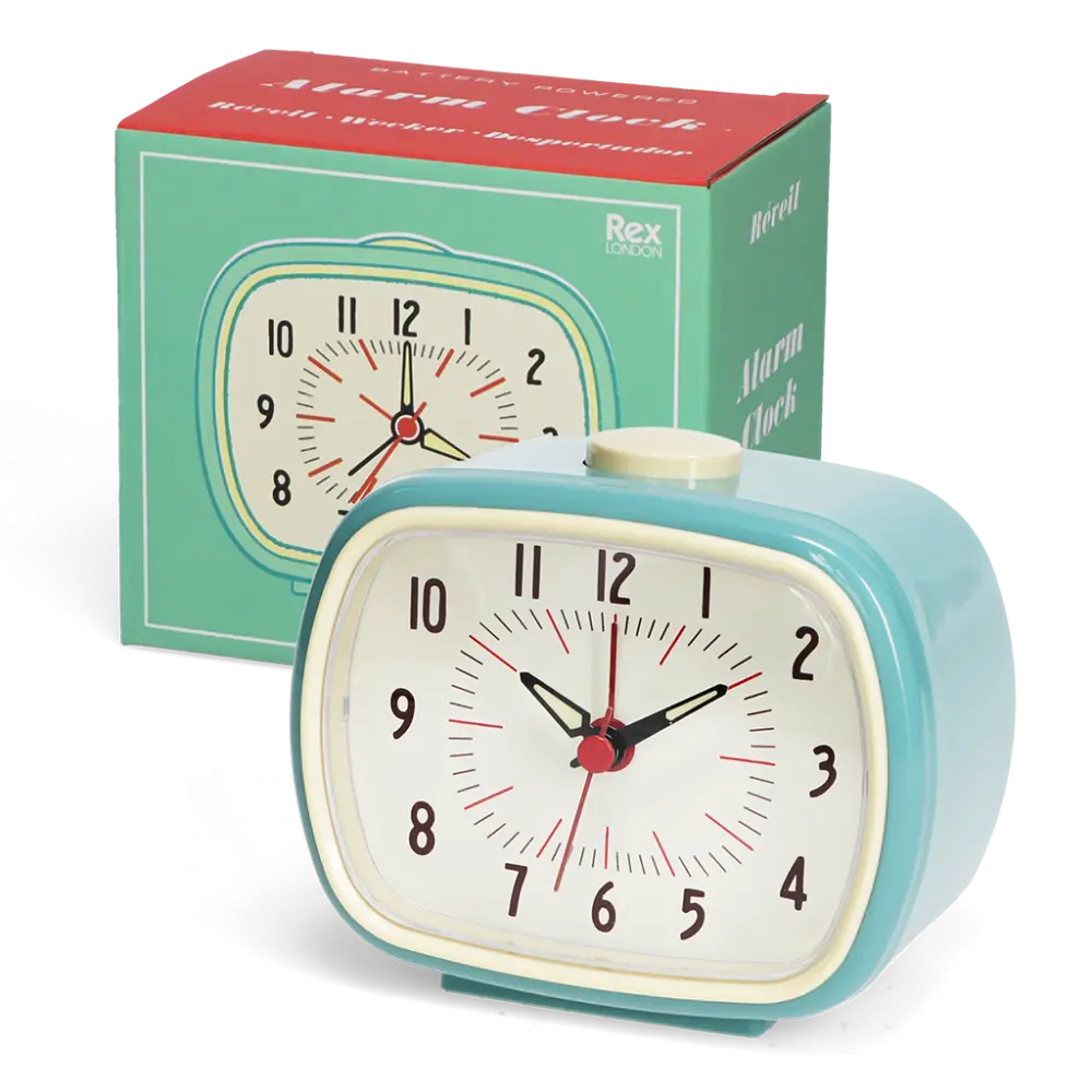 Retro Alarm Clock- Blue