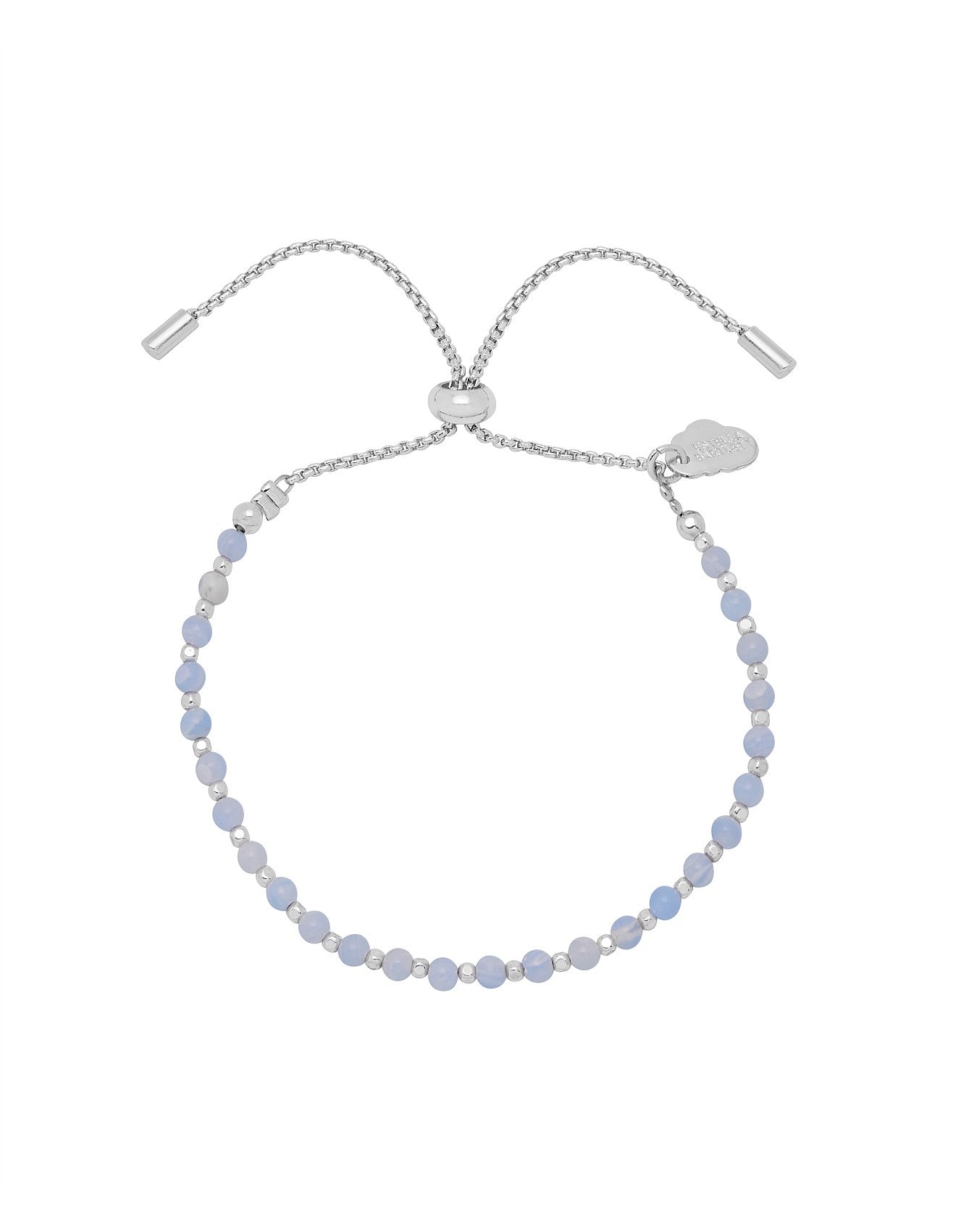 Amelia Bracelet Silver Plated-  Blue Lace Agate
