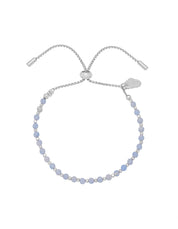 Amelia Bracelet Silver Plated-  Blue Lace Agate