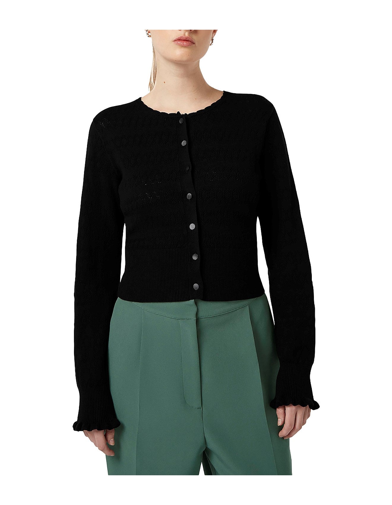 Pointelle Stitch Cardigan